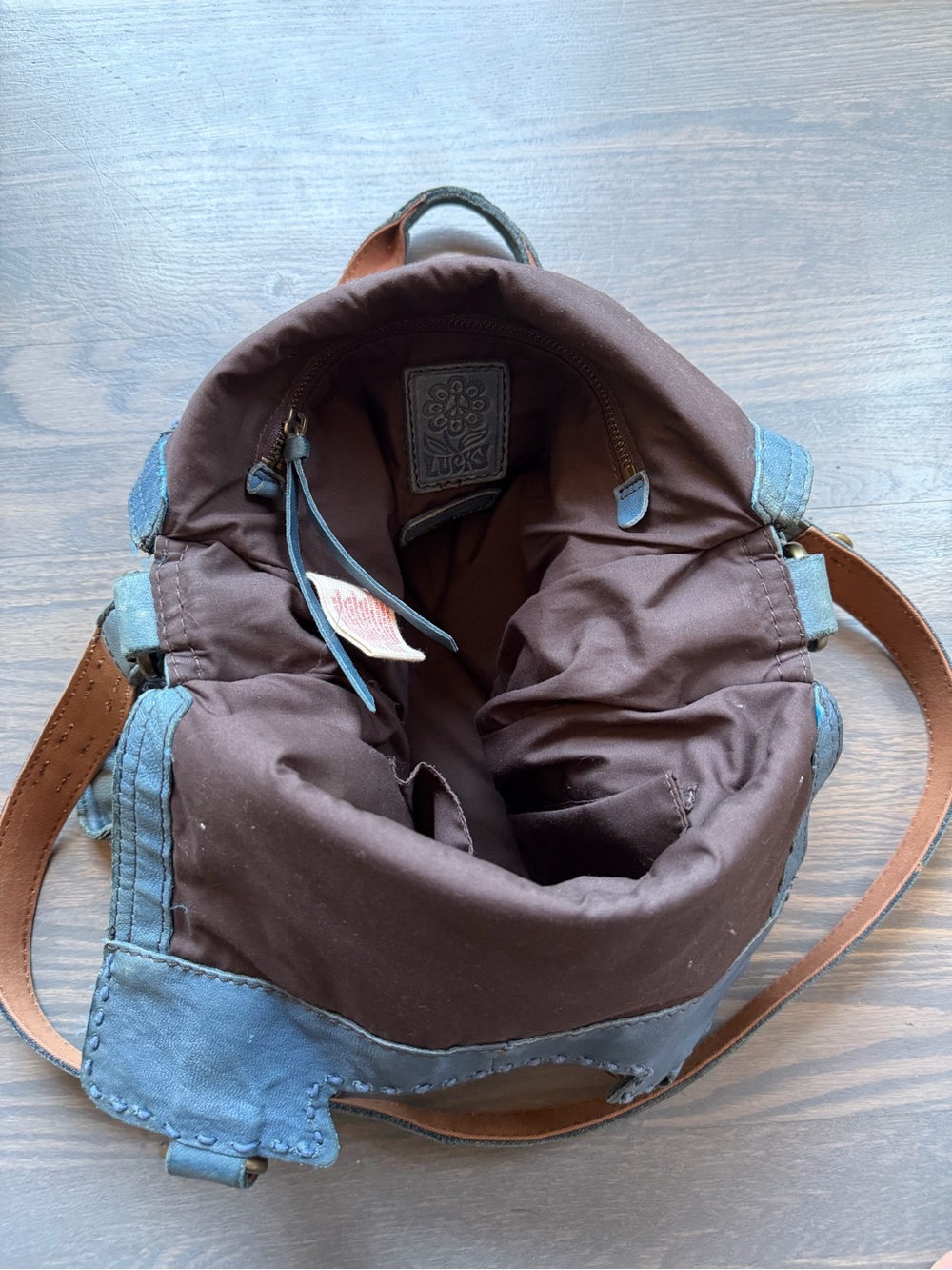 Lucky Brand Abbey Road “Memory” Crossbody Messenger Bag with Angel Wing Appliqué - Picture 7 of 7